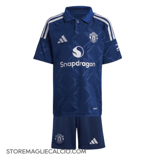 Manchester United Maglia Gara Trasferta Repliche 2024-25 Bambino Maniche Corte Manchester United Maglia Gara Trasferta Repliche 2024-25 Bambino Maniche Corte